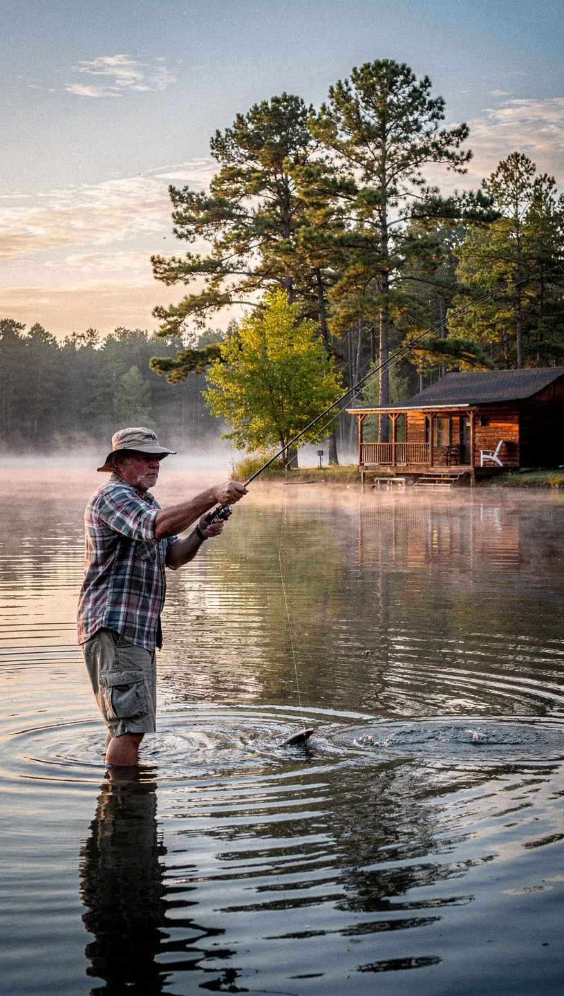 Карта популярных мест для рыбалки с отмеченными локациями.