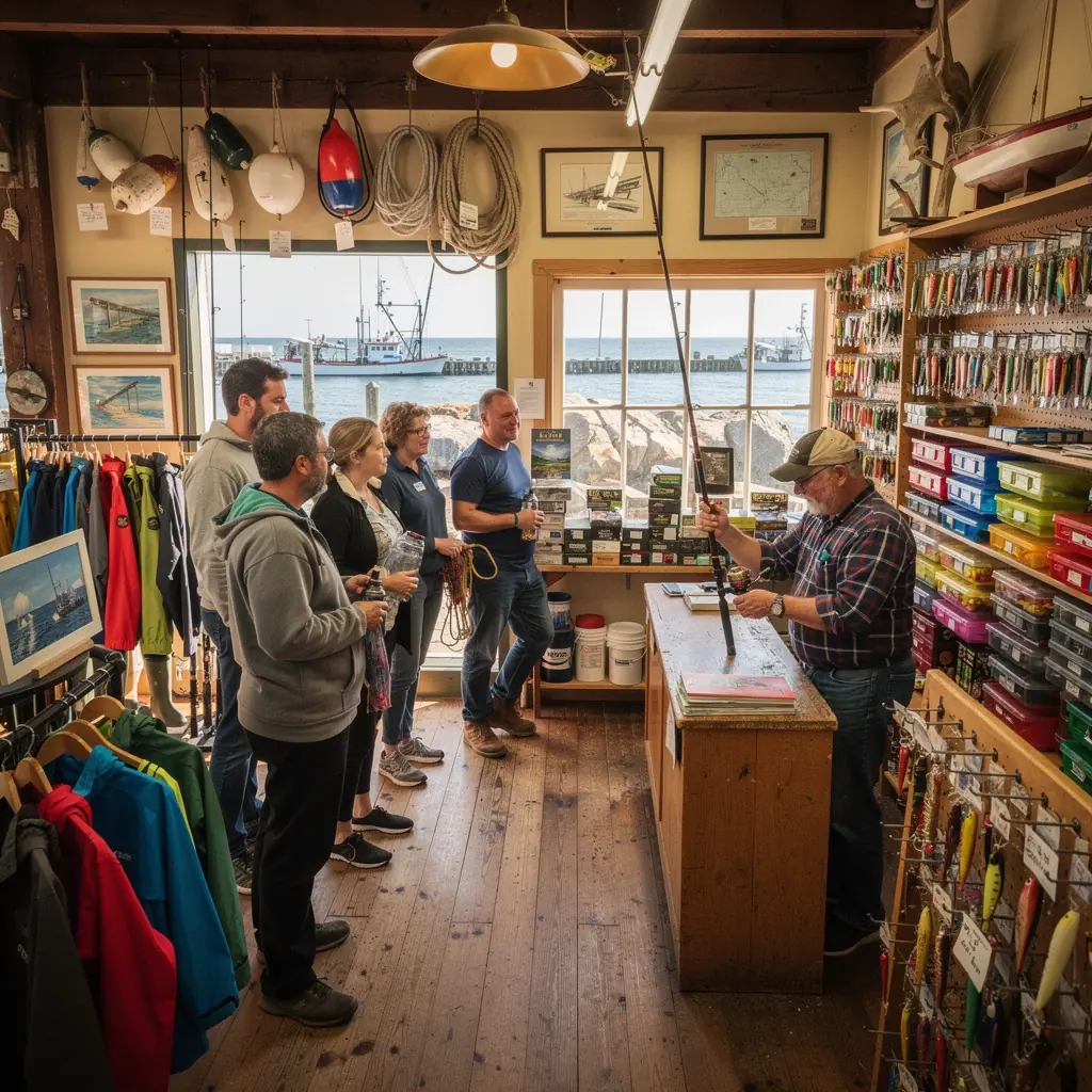 Лодка, плавающая по спокойной реке, готовая к рыбалке.