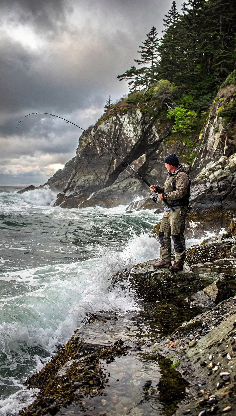 Сцена с процессом отпускания пойманной рыбы обратно в воду.