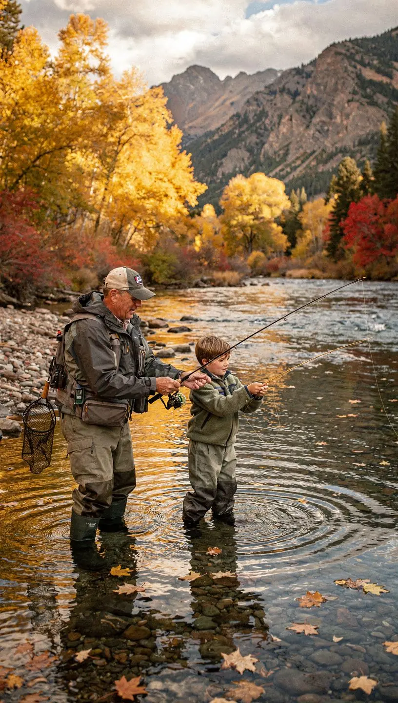 Рыболовное снаряжение, аккуратно разложенное на траве.